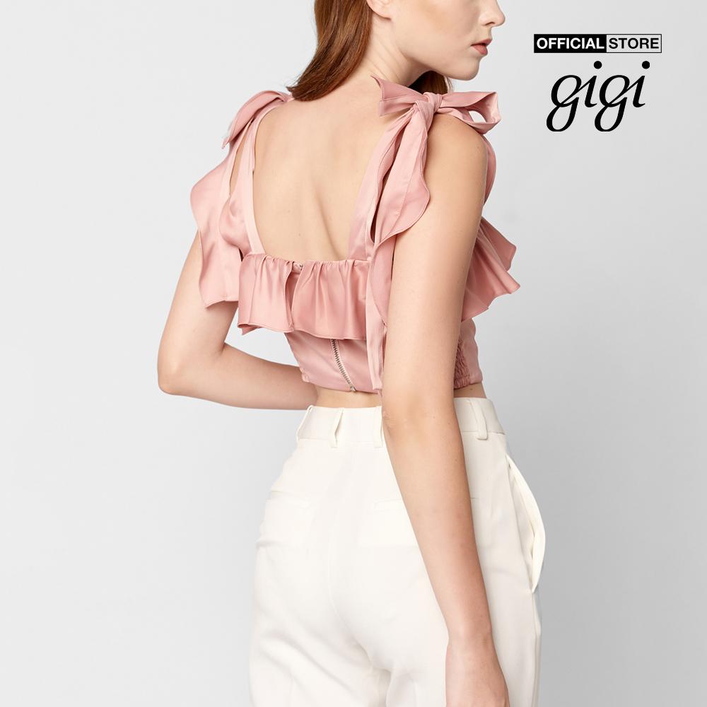 GIGI - Áo croptop nữ hai dây Ruffle Tie Camisole G1201T211219