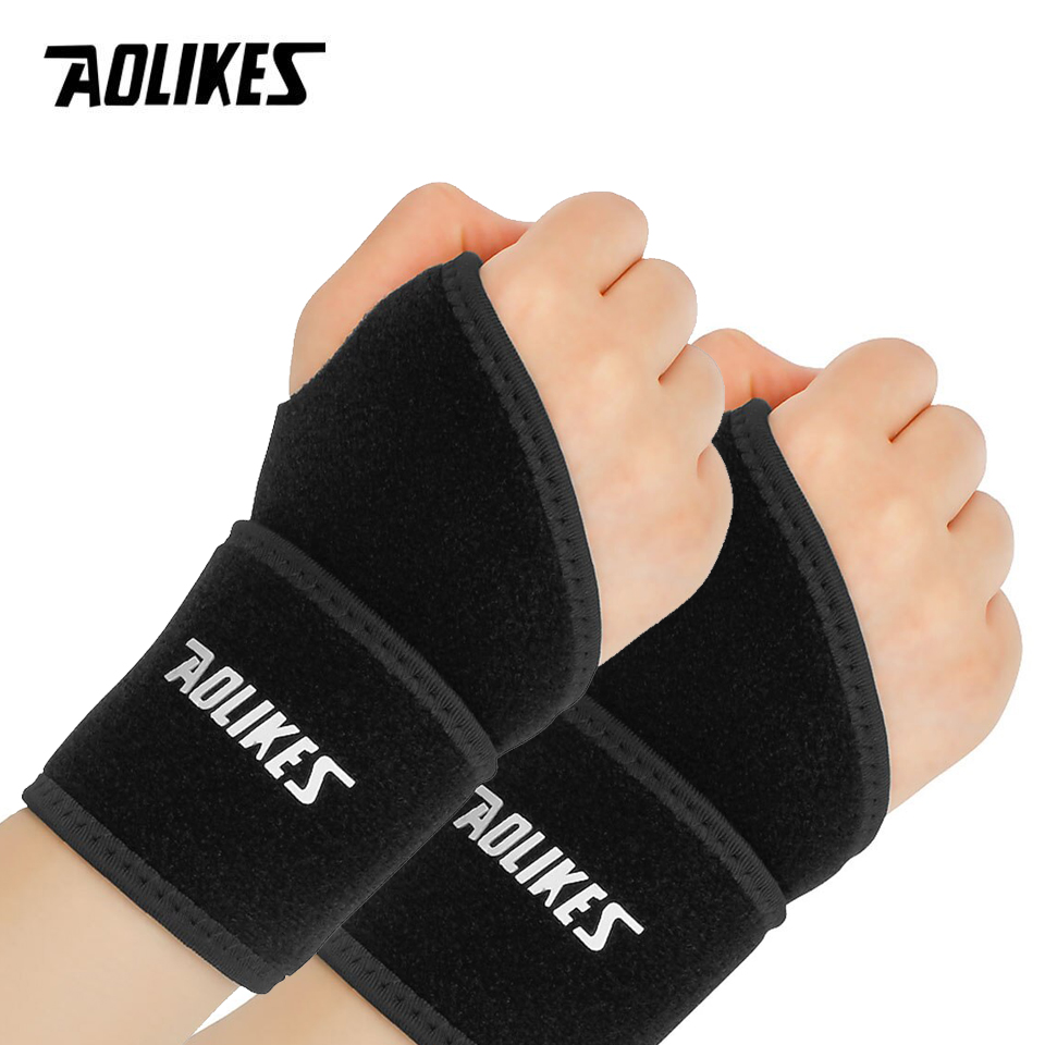 Bộ 2 Quấn Bảo Vệ Cổ Tay Aolikes A - 7937 Pressure Adjustable Wrist Support - Black