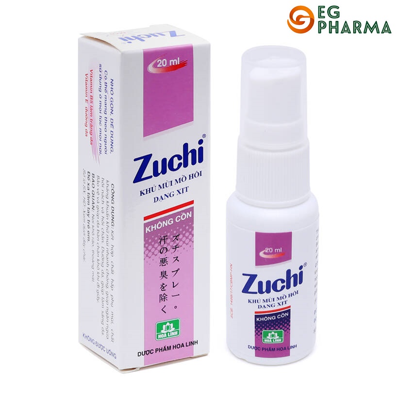 Xịt khử mùi hôi nách Alcohol Free Zuchi (20ml) hương thơm nhẹ, không cồn, không kích ứng da - XZ2 01