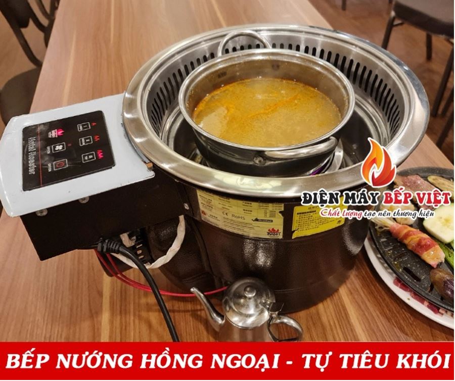 Bếp Nướng Hồng Ngoại Tự Tiêu Khói - Cảm ứng, Bếp Hồng Ngoại Âm Bàn