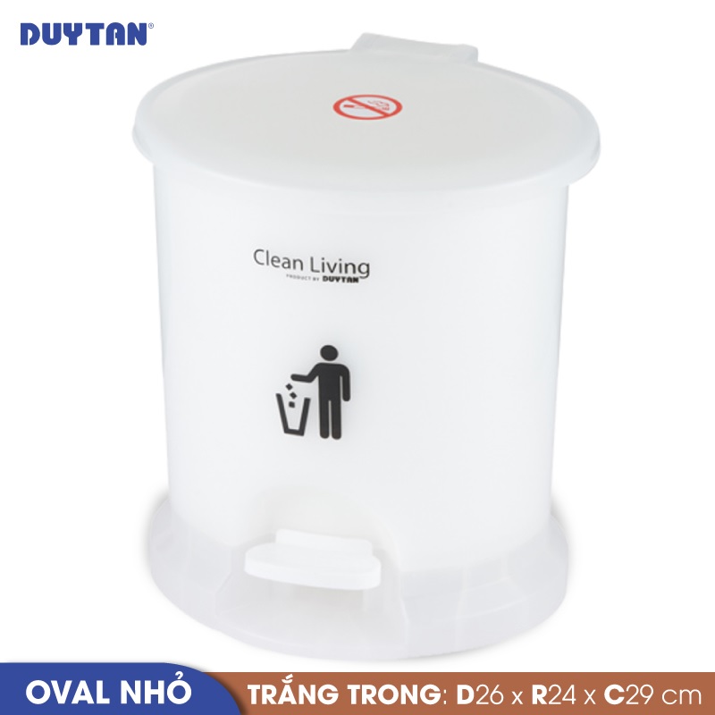 Thùng rác oval nhỏ nhựa Duy Tân - 21868 - Giao màu ngẫu nhiên - Hàng chính hãng