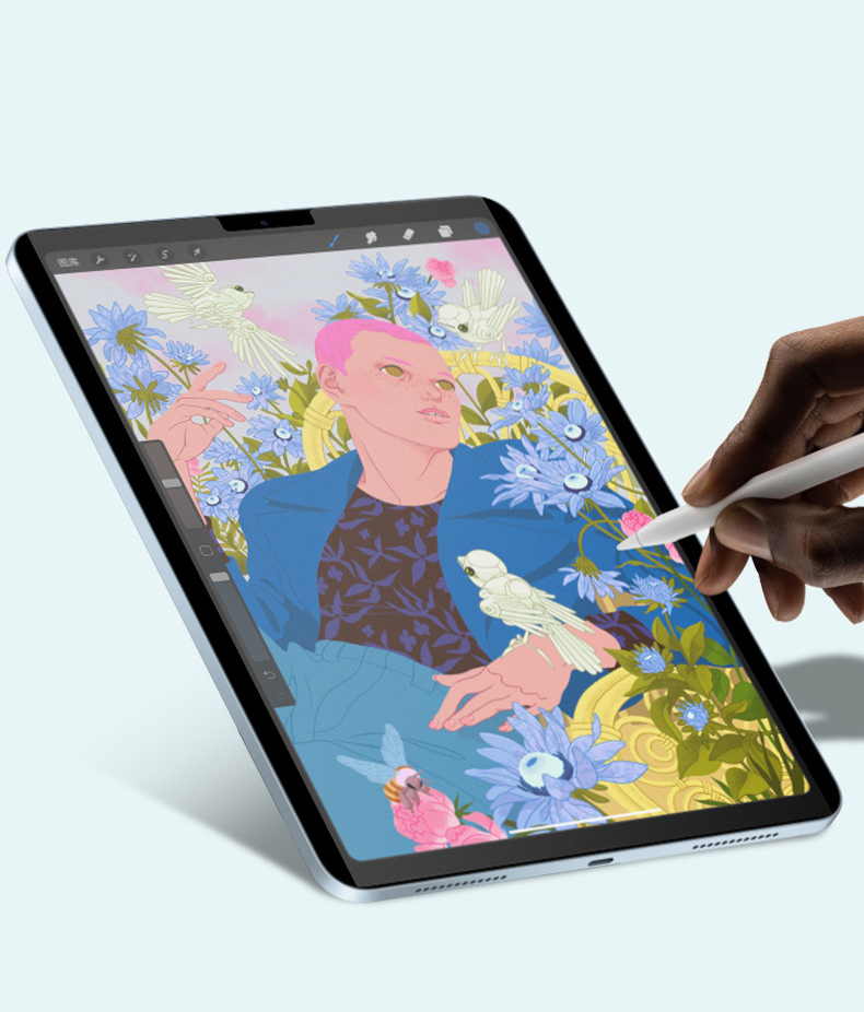 Dán màn hình dành cho iPad Paper-like hít từ tính Magnetic chống vân tay cho cảm giác vẽ như trên giấy không cần dán vào iPad