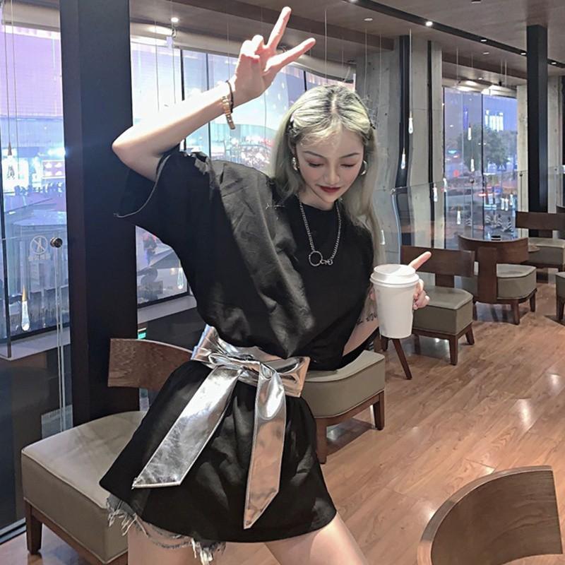 Áo Thun Nữ Tay Ngắn Dáng Rộng Dài Thời Trang Trẻ Trung