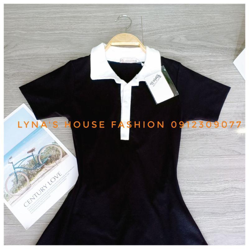 Váy Polo Tay Ngắn Dễ Thương Cổ Sơ Mi Trắng - LH116