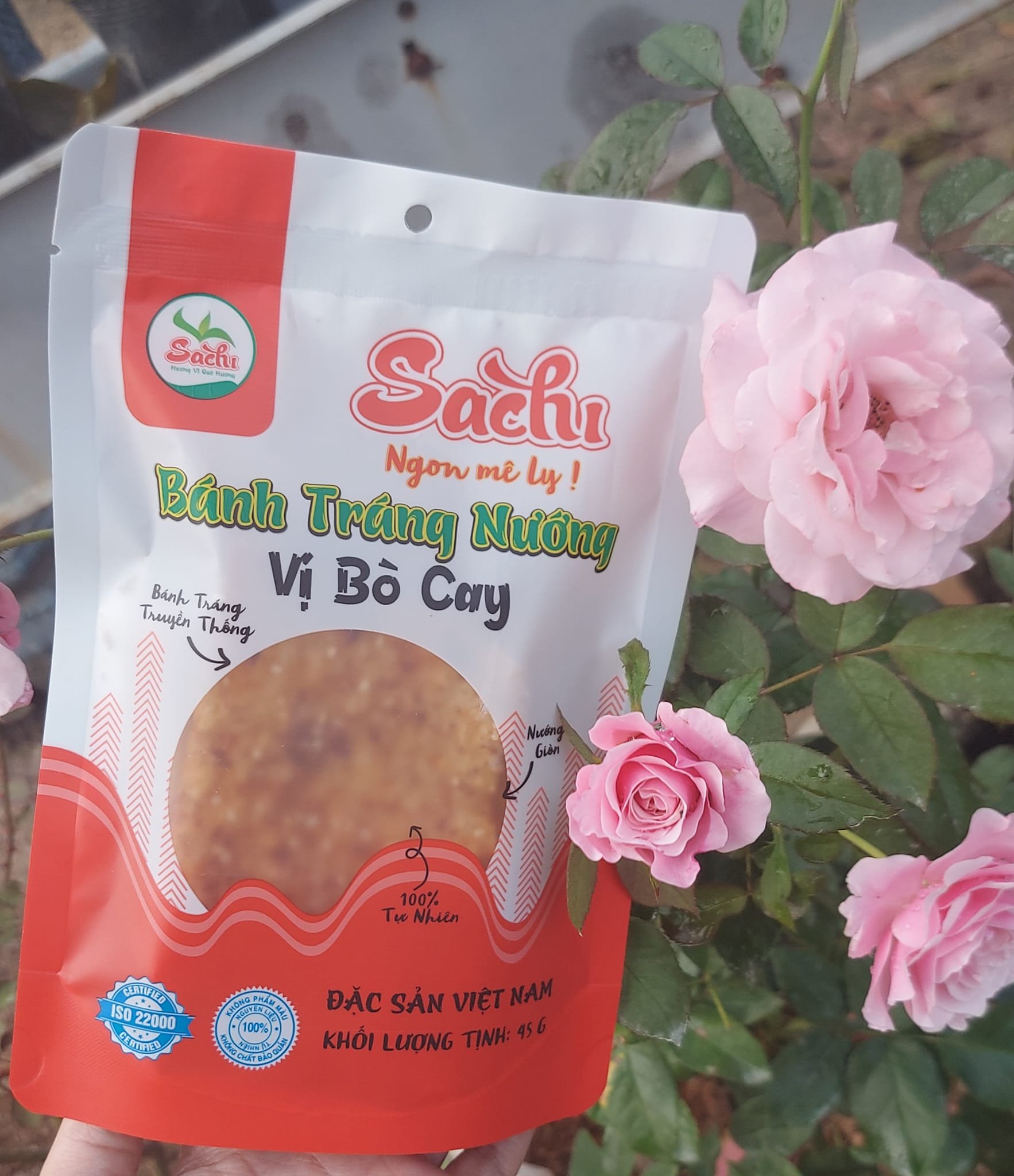 Bánh Tráng Nướng Tẩm Vị Bò Sachi 45gram