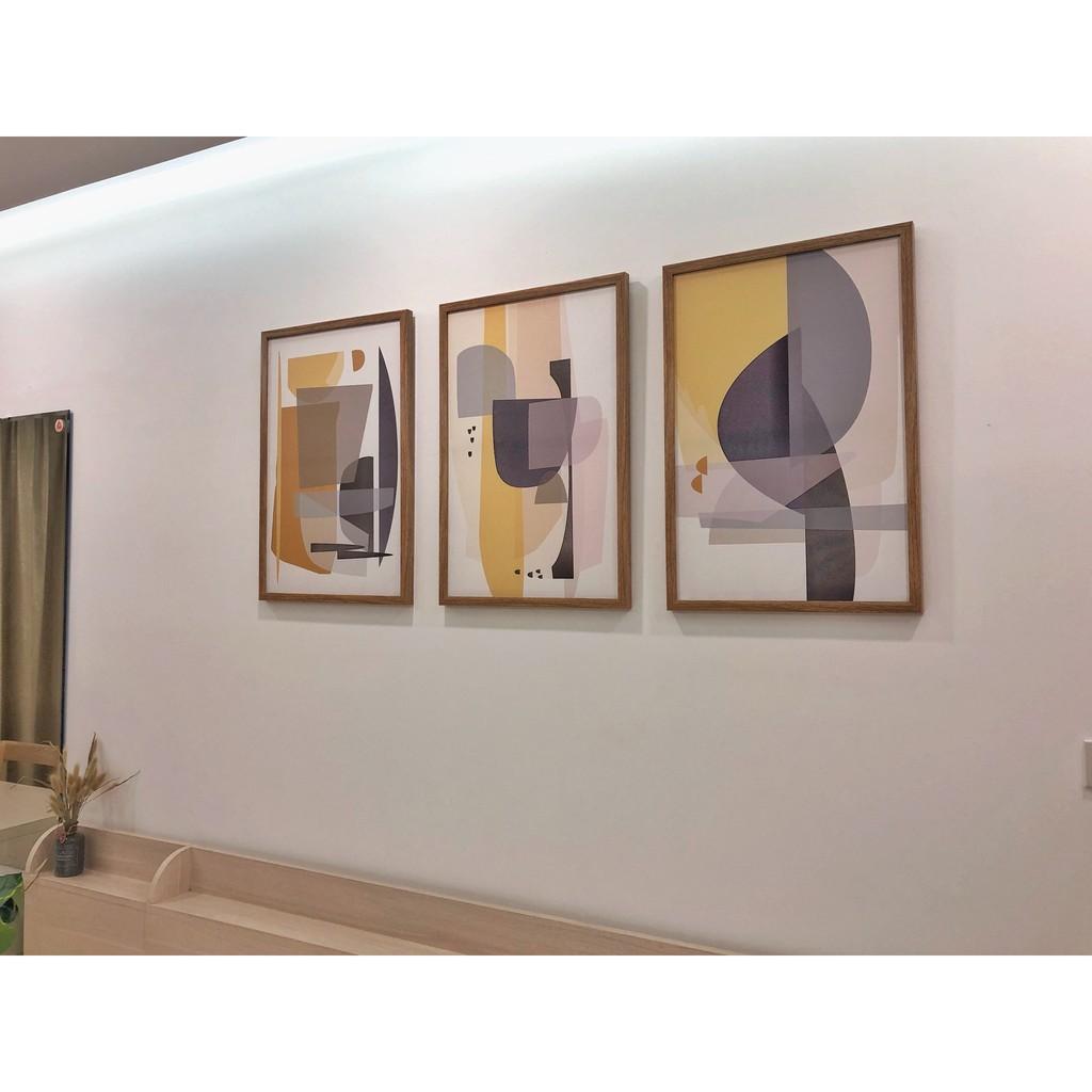 Bộ 03 tranh phong cách hiện đại- Tranh in canvas- Tranh trừu tượng- Mã 562-07