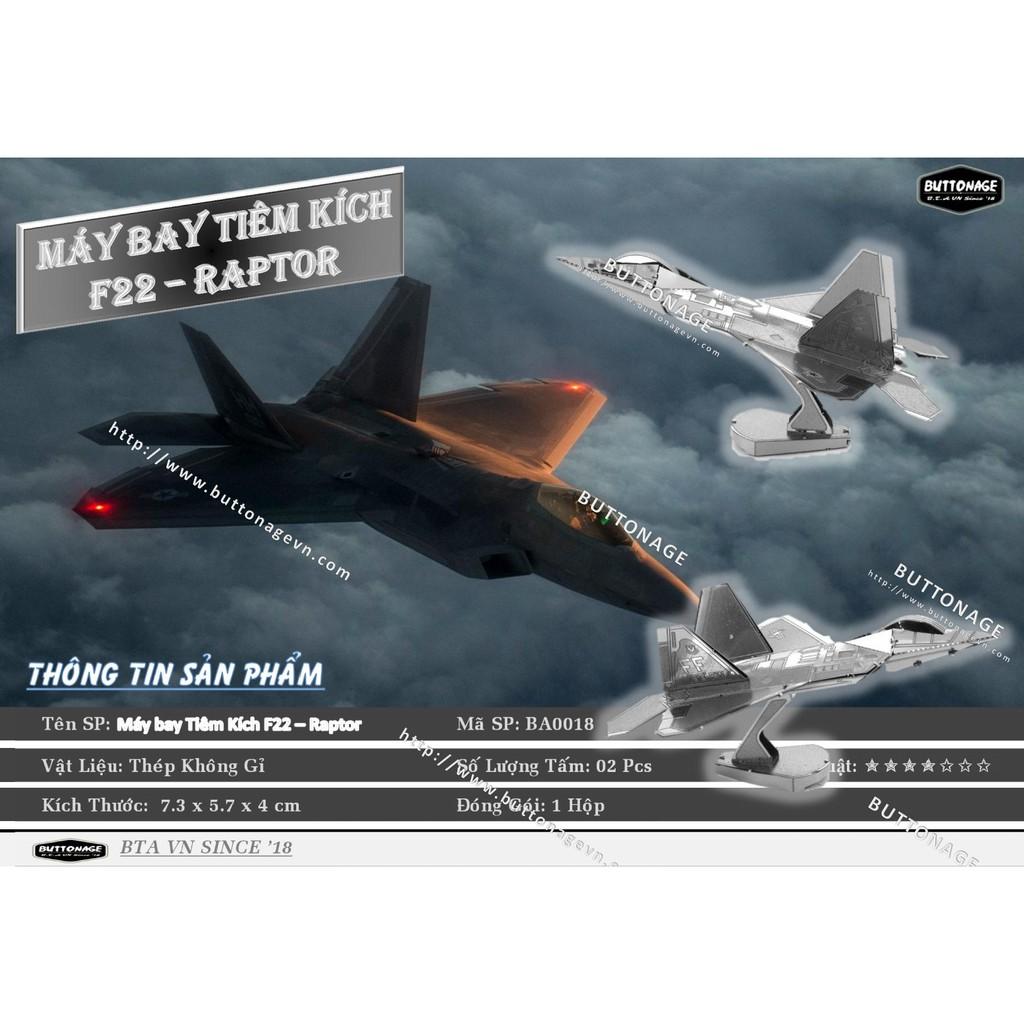 Mô Hình Lắp Ráp 3d Máy bay Tiêm Kích F22 – Raptor