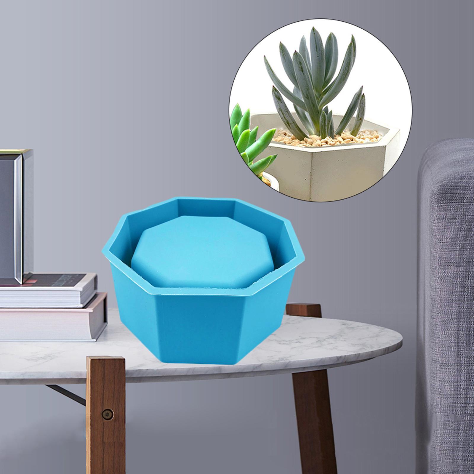 Round Concrete Flower Pot Silicone Mold Succulent Planter Mold Homemade Succulent Plant Pot Moulds for Flowers