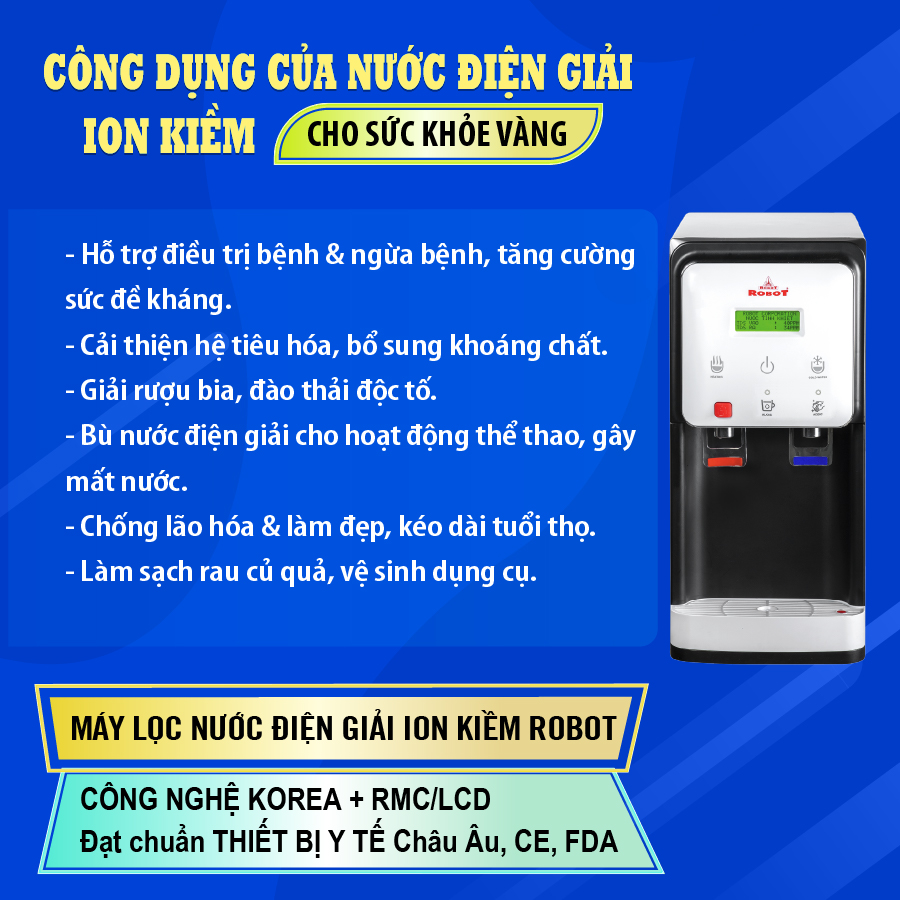 Hình ảnh Máy Lọc Nước Điện Giải Ion Kiềm ROBOT UHC 4711 Chức Năng Nóng Lạnh - Hàng Chính Hãng