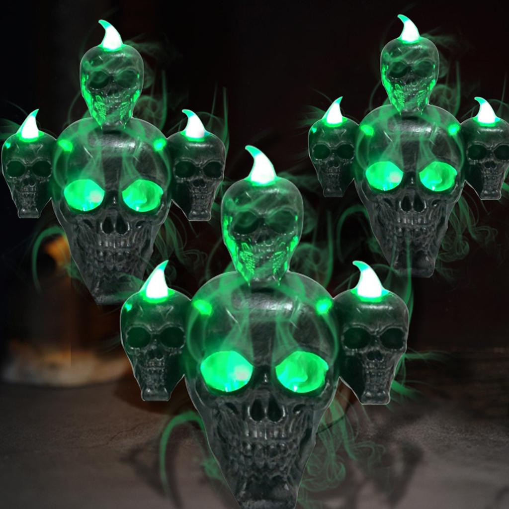 Creepy Halloween Skull Statue Incense Burner Party Decoration Props Golden