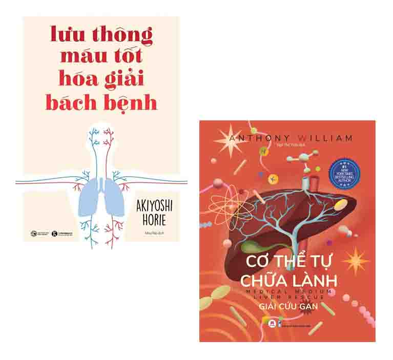 Combo 2 cuốn: Lưu Thông Máu Tốt Hóa Giải Bách Bệnh + Cơ Thể Tự Chữa Lành: Giải Cứu Gan ( Kiến thức thú vị về cơ thể/Phương pháp tốt cho sức khỏe/ Tặng kèm bookmark happy)