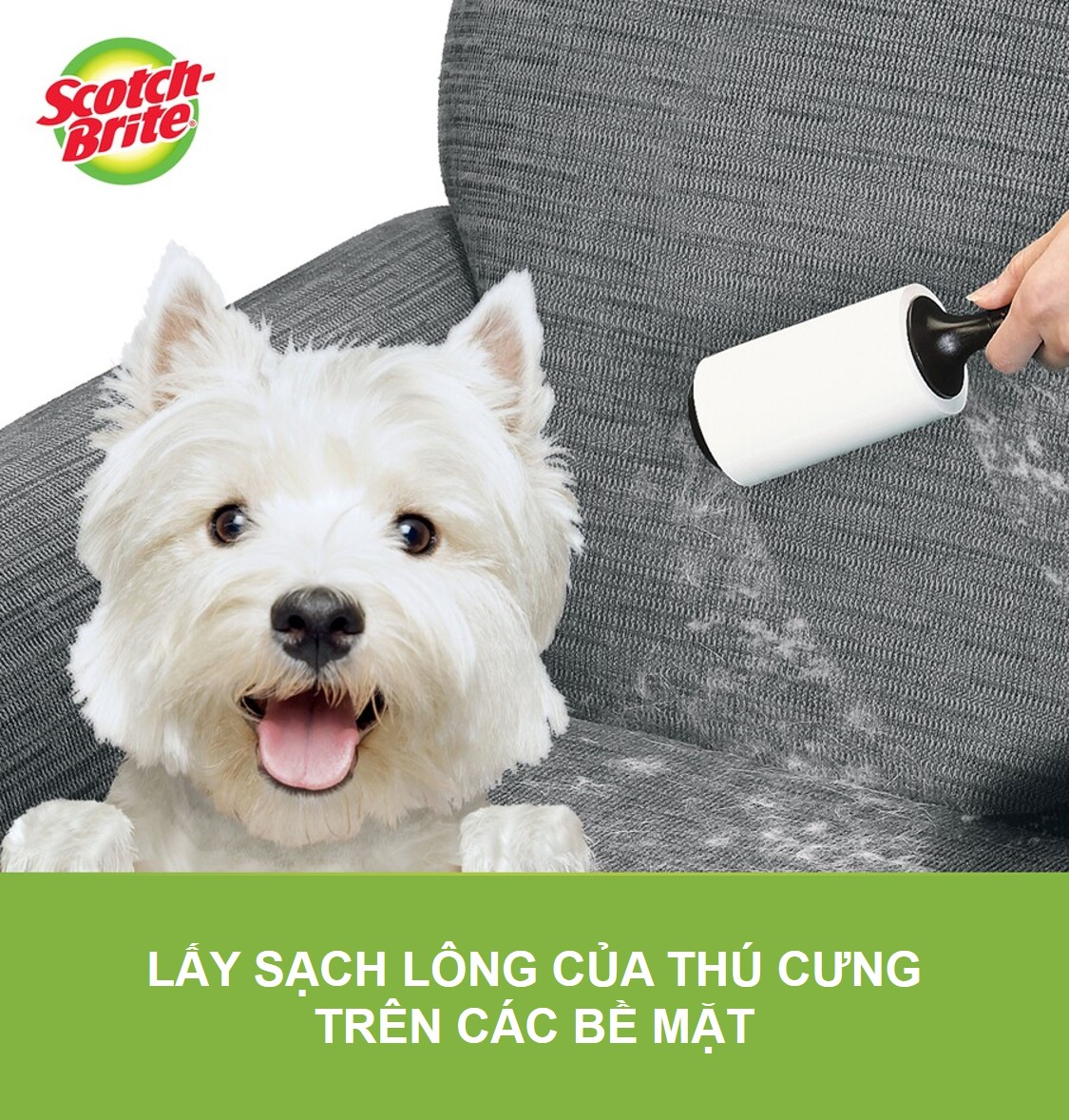 Cây lăn bụi 3M SCOTCH-BRITE 836R-30, lõi 30 lớp