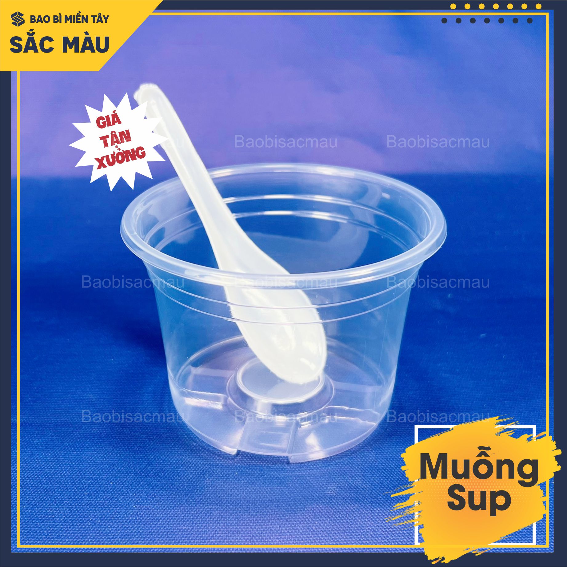 Sỉ 100 muỗng nhựa sup dành cho quán ăn, nhà hàng, quán nước…