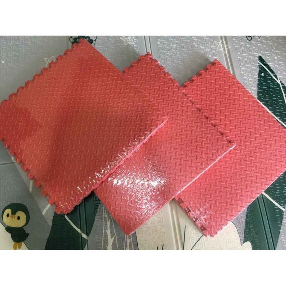 BỘ 4 TẤM THẢM GHÉP MÀU TRƠN LÓT TRẢI SÀN NHÀ GIA ĐÌNH, VĂN PHÒNG TRANG TRÍ KHÔNG GIAN NỘI THẤT, GIỮ ẤM CHÂN MÙA THU ĐÔNG - HÀNG LOẠI 1