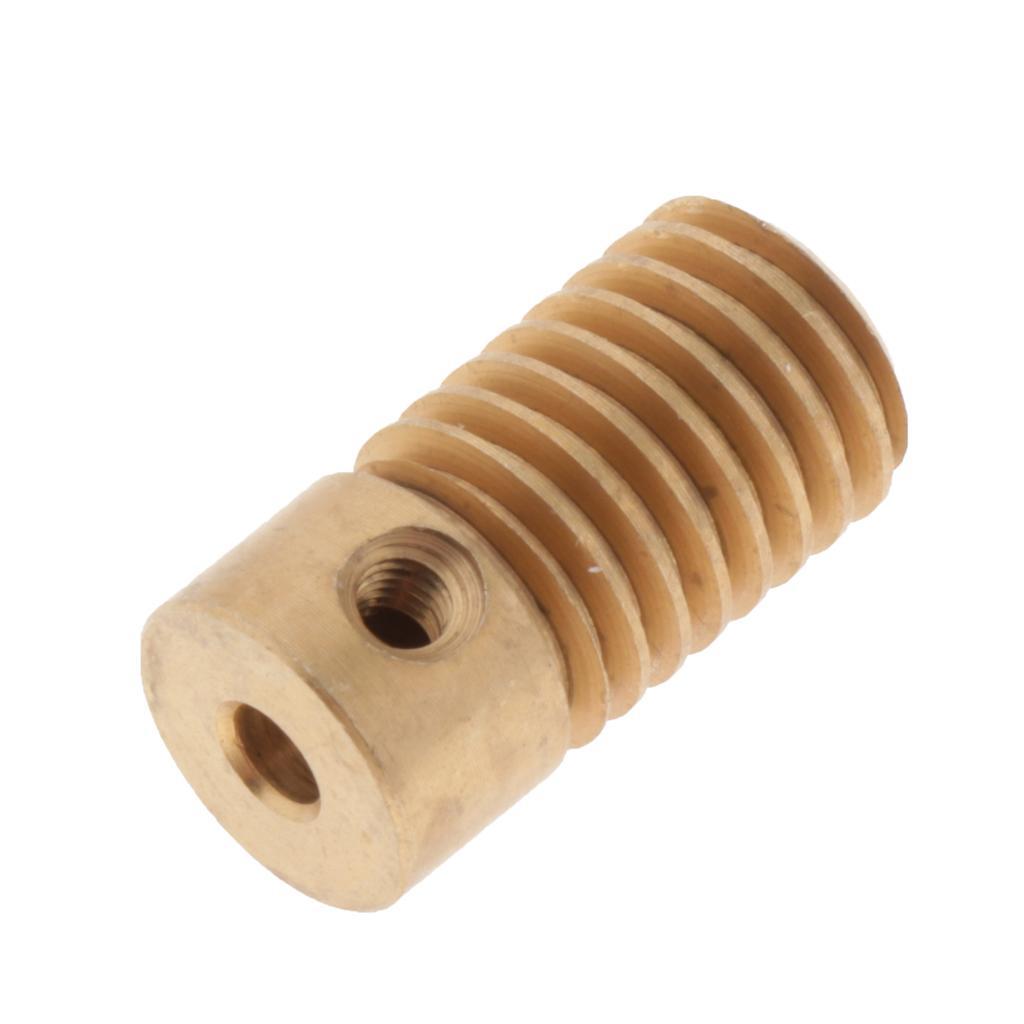 Brass Worm Gear Wheel Worm Gear Shaft Kits 0.5 Modulus