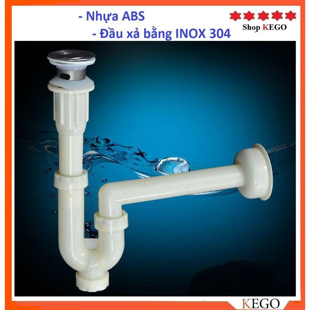 Bộ xả xi phông Lavabo đầu inox cao cấp cho chậu rửa mặt, bồn rửa bát