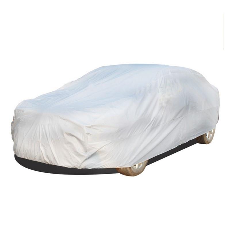 2x UV Protection Car Cover Full Car Cover Universal Fits For Sedan M Silver