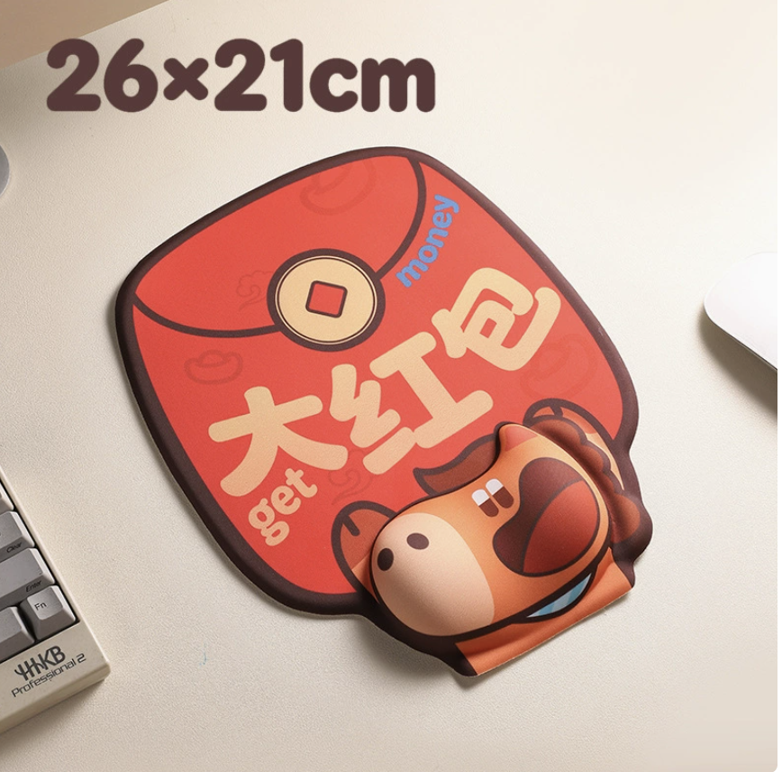 Bộ Đệm Kê Tay Bàn Phím Và Miếng Lót Chuột Hình Ngựa Rich Siêu Cute Chống Mỏi Cổ Tay_ Hàng chính hãng