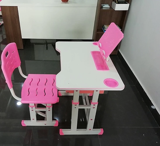 Bộ bàn ghế học sinh thông minh CTK10 Tundo có đèn giá để sách ngang 80 cm