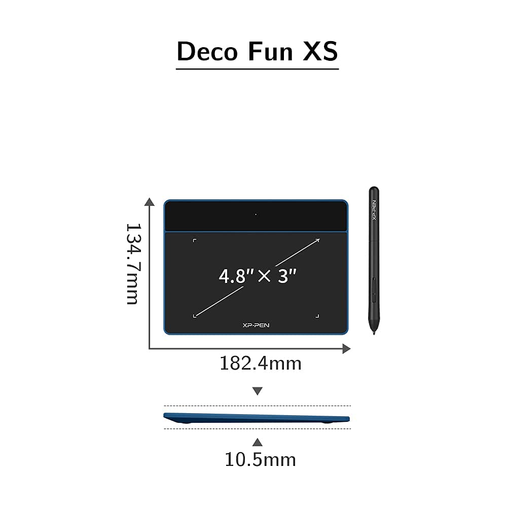 Bảng Vẽ Điện Tử Siêu Mỏng XP-Pen Deco Fun XS - Hàng Chính Hãng