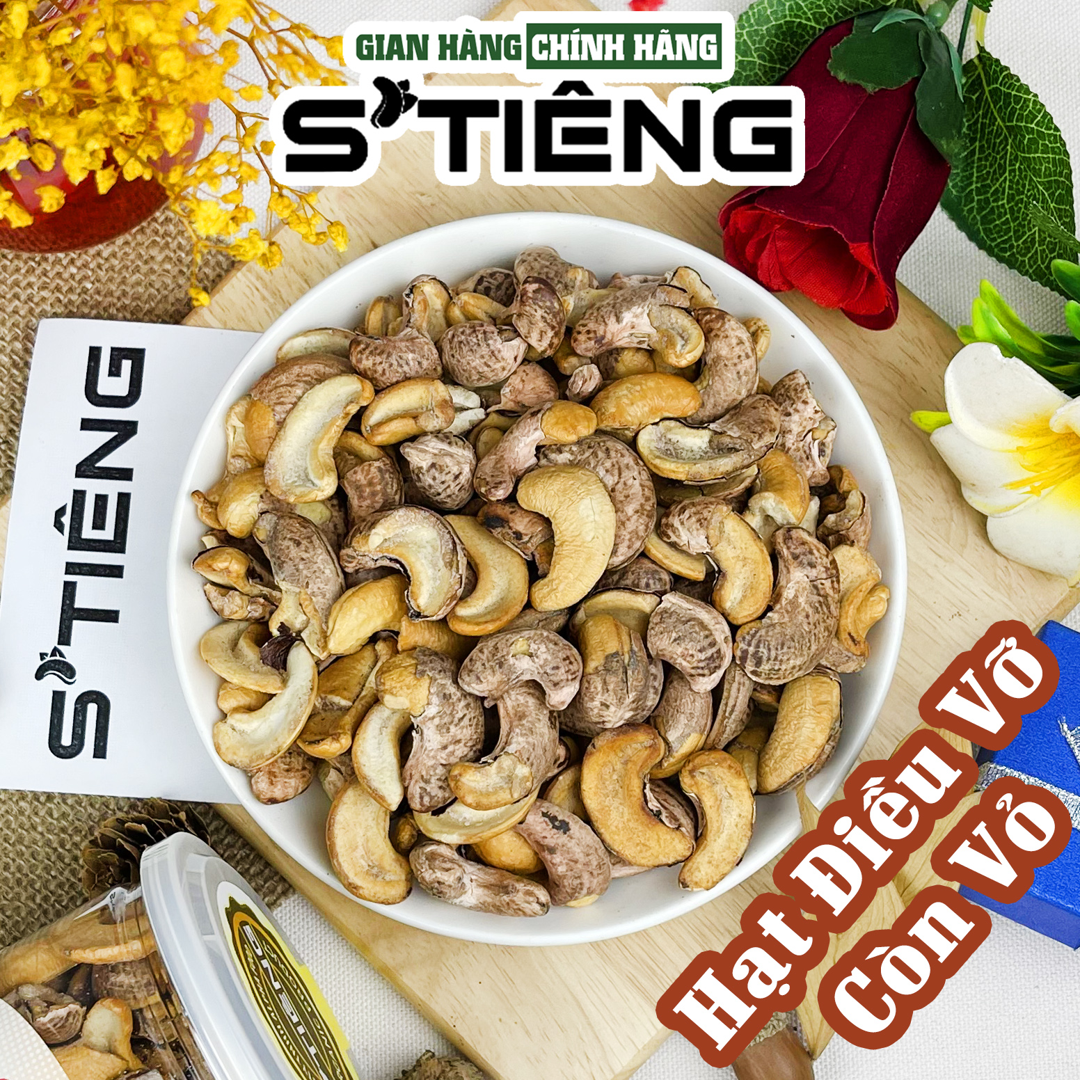 500Gr Hạt Điều Rang Muối S'TIÊNG Loại Bể Còn Vỏ Lụa