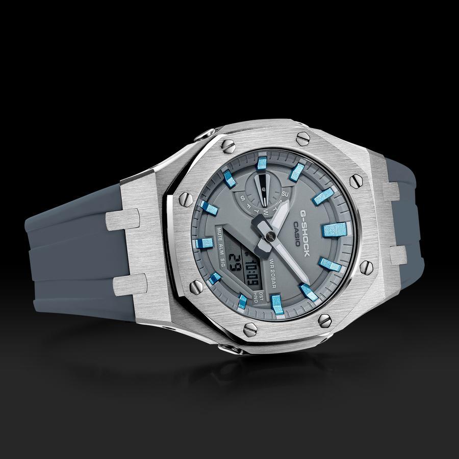 Đồng Hồ Nam Dây Nhựa Casio G-Shock GA-2110ET-8A AP Custom Grey x Blue Royal Oak