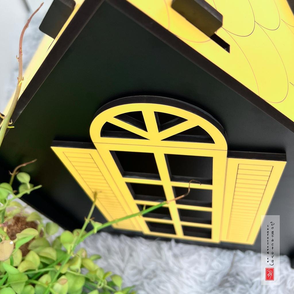 Nhà chuồng chó mèo BHP11 bằng gỗ thiết kế hiện đại lắp ghép tiện lợi