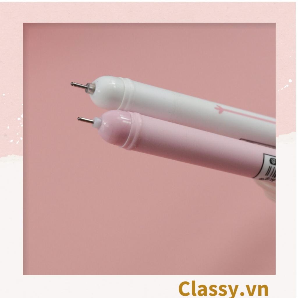 Bút Viết gel Classy Hình Hồng Hạc hồng và trắng cưng xỉu 0.5 MM PK306