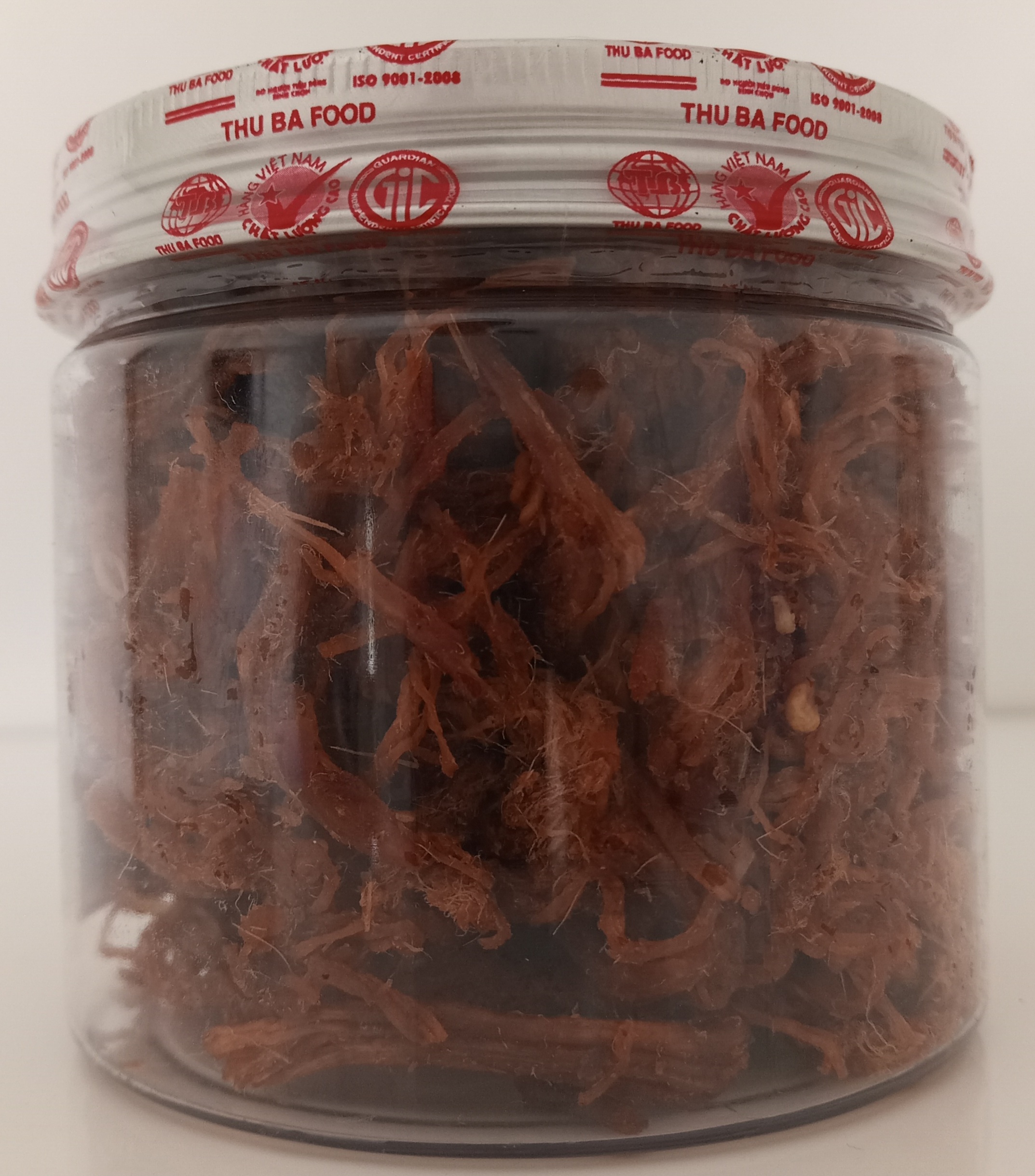 Thịt bò khô Thu Ba Quảng Ngãi 200 gram hộp tròn quà Tết loại sợi
