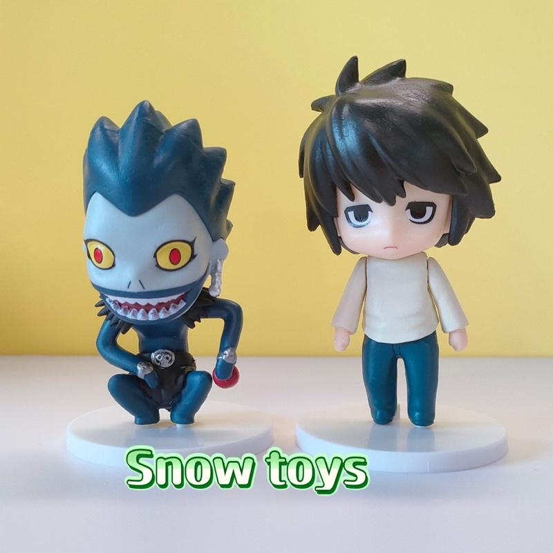 Mô hình Death Note - Yagami Raito Light Kira Tử thần Ryuk Shinigami Rem L Lawliet đế trắng - Cao khoảng 10cm - Bán lẻ