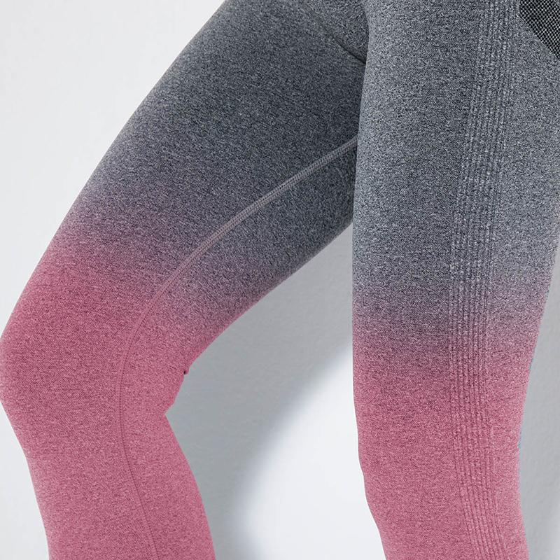 Quần Legging Nữ Gradient Liền Mạch Tập Yoga Quần Cao Cấp Thể Thao Legging Gym Scrunch Mông Tập Chạy Bộ Quần Áo Thể Thao