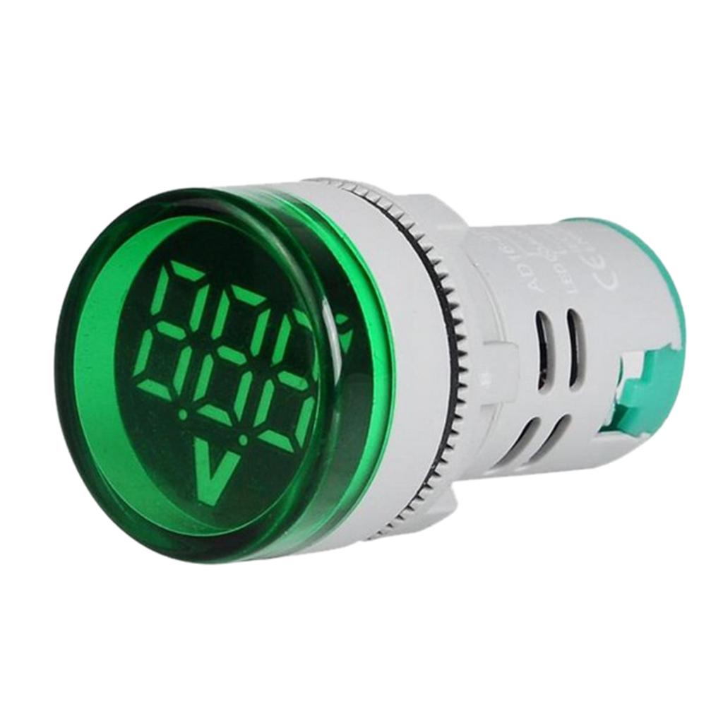 2xVoltmeter AC 12-500V Voltage Meter Power Monitor LED Indicator Green