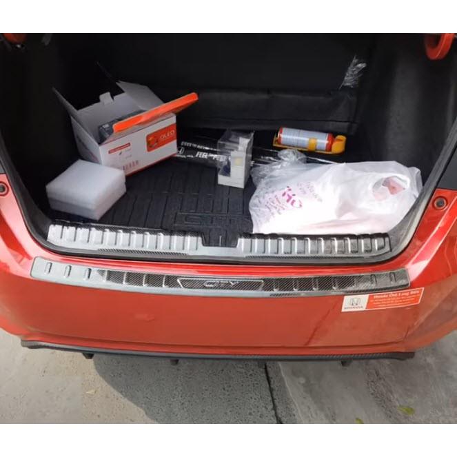 Chống trầy cốp trong, ngoài Carbon xe Honda City 2021 - vân cacbon cao cấp