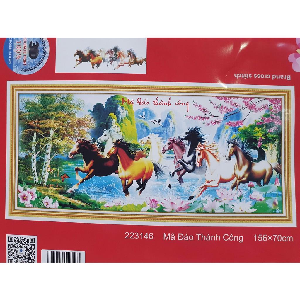 Tranh thêu chữ thập Mã Đáo Thành Công 223146 (156x70) chưa thêu