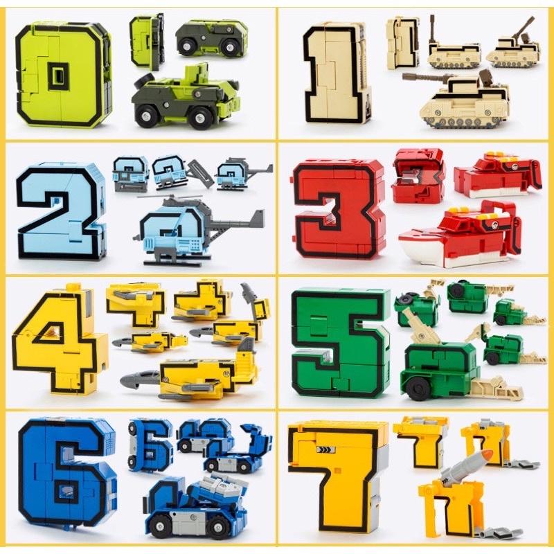 bộ đồ chơi robot số , chữ số biến hình siêu nhân , robot biến hình