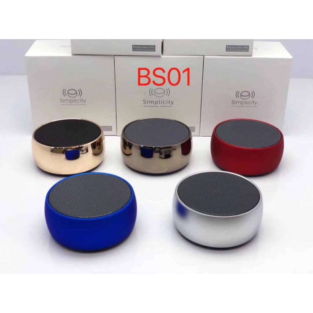 Loa bluetooth cầm tay mini BS01 FREE SHIP Loa đa năng vỏ nhôm cao cấp âm bass cực hay cắm thẻ nhớ cồng 3.5 thẻ tf