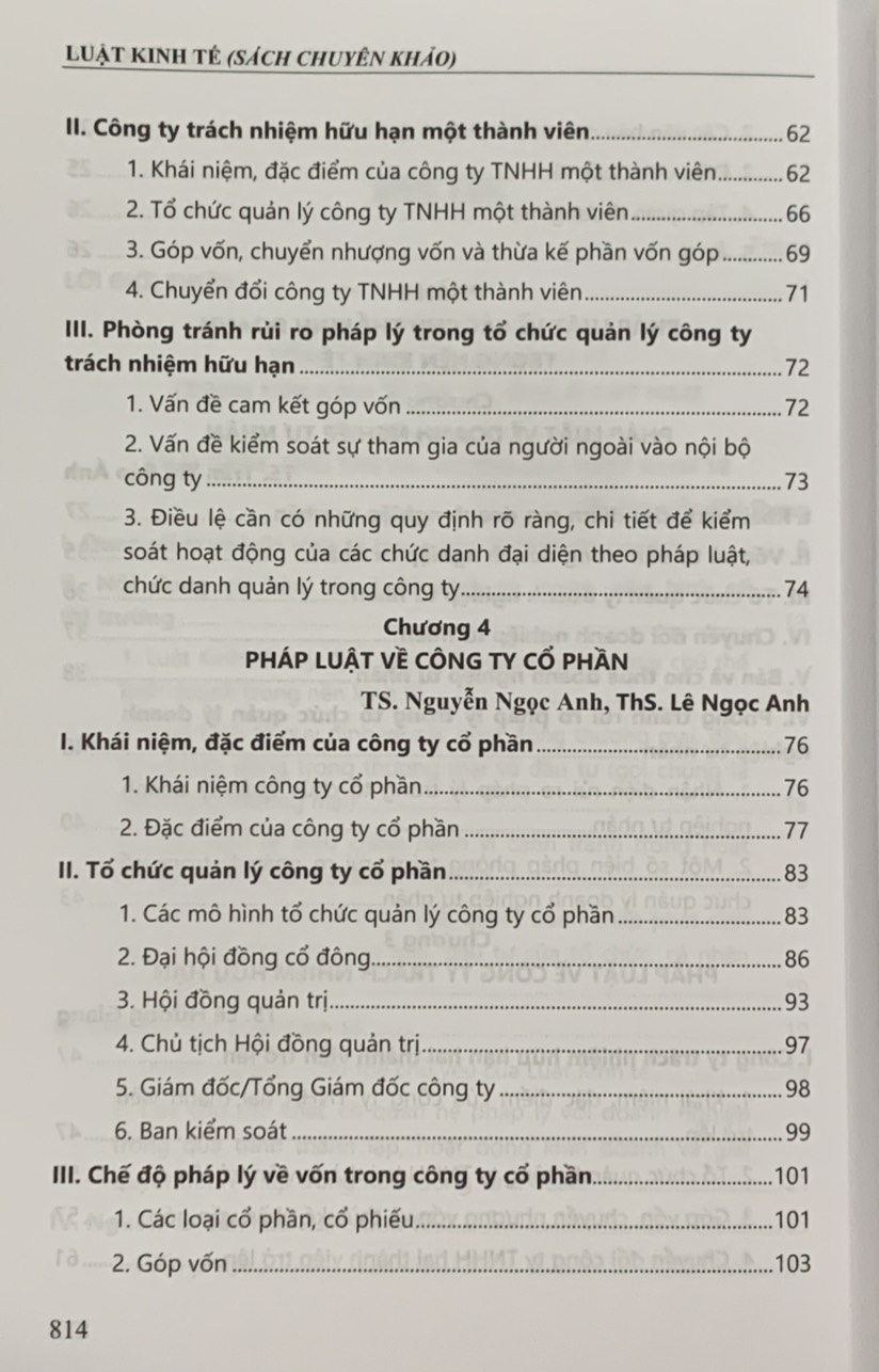 Luật kinh tế chuyên khảo