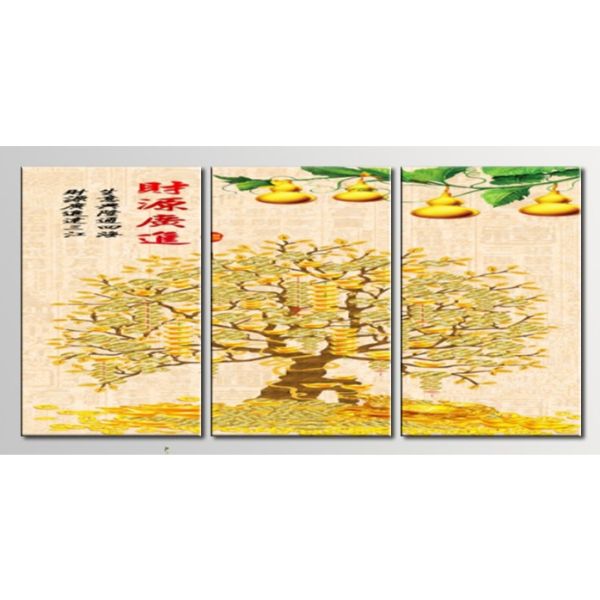 Tranh Treo Tường Hiện Đại Phòng Khách - Kim Tiền T3M---10955