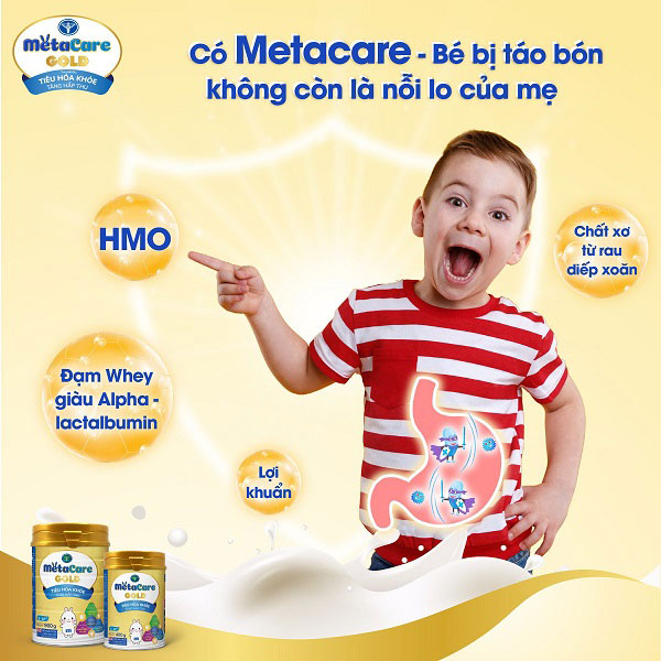 Sữa bột tốt cho bé Nutricare MetaCare Gold 0+, hỗ trợ tiêu hóa hấp thu, tăng cường miễn dịch, thông minh khỏe mạnh