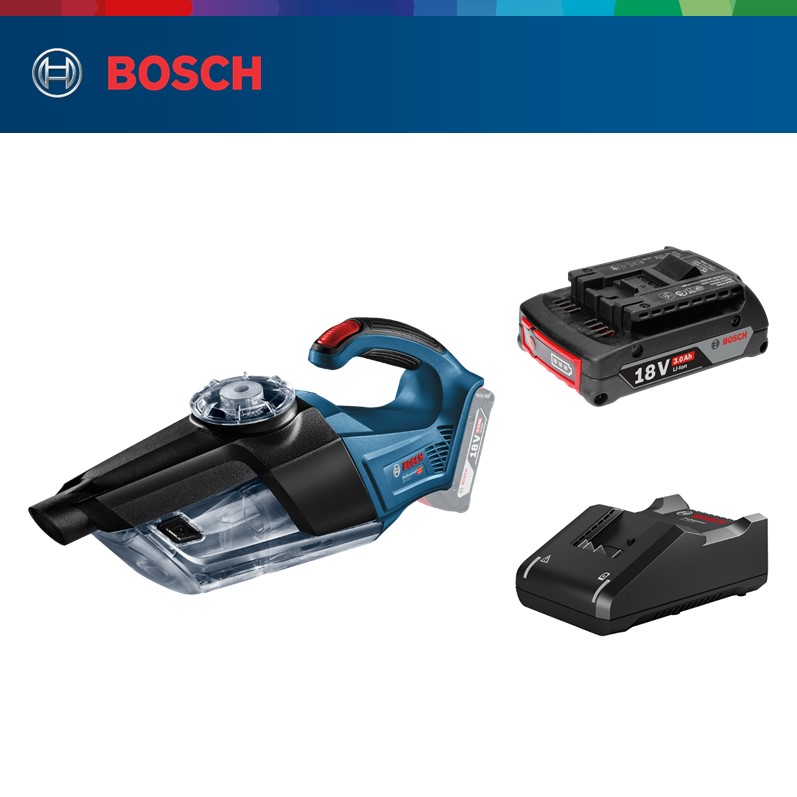 Máy Hút Bụi Bosch GAS 18V-1 SET (1 Pin 18V 3.0Ah, 1 Sạc) - Hàng Chính Hãng