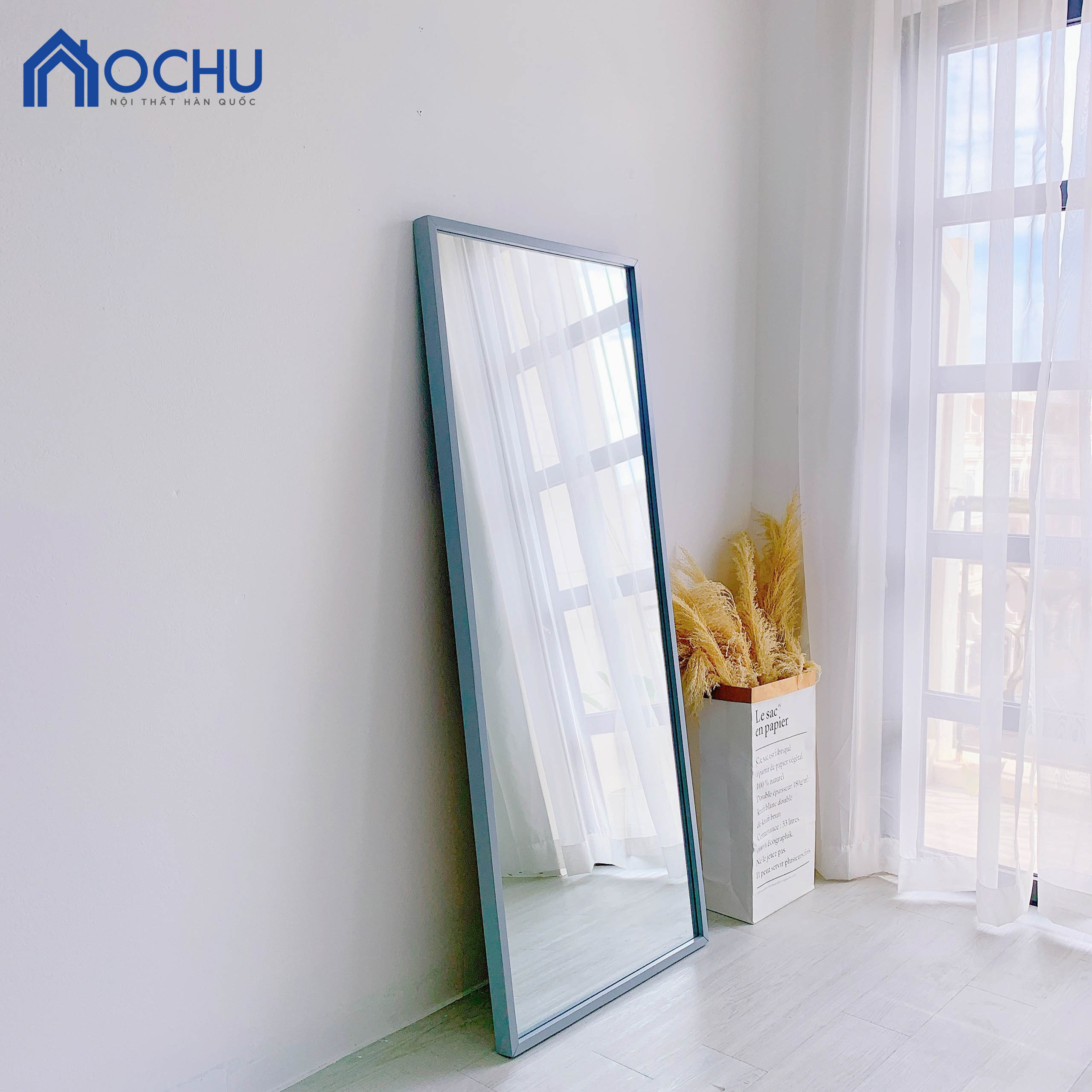 Gương Đứng Soi Toàn Thân Khung Gỗ OCHU - Mirror L - Grey