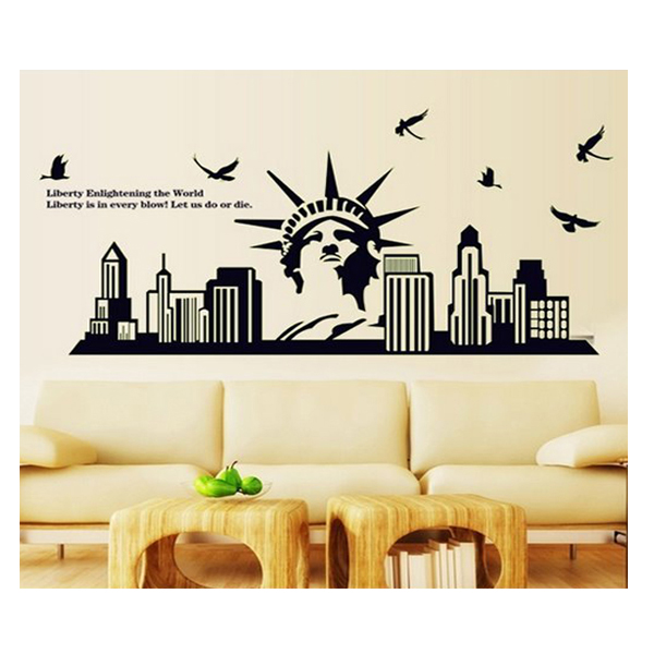 Decal Dán Tường Thành Phố Newyork Dạ Quang PK94