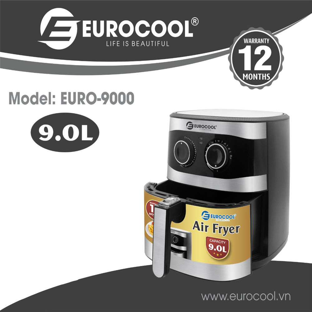 Nồi Chiên Không Dầu Eurocool EU9A ( 9L ) - Hàng Chính Hãng