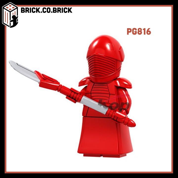 Nhân vật Đồ chơi Xếp hình Lính Praetprian trong phim Chiến tranh giữa các vì sao Star Han Solo Leia Luke PG816-821