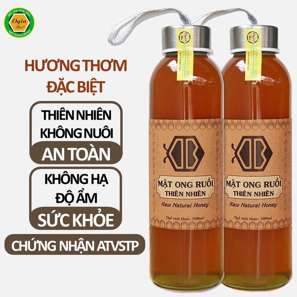 Mật ong ruồi thiên nhiên 500ml, Loại mật hiếm và có hương vị khác biệt các loại mật, OGINBEE