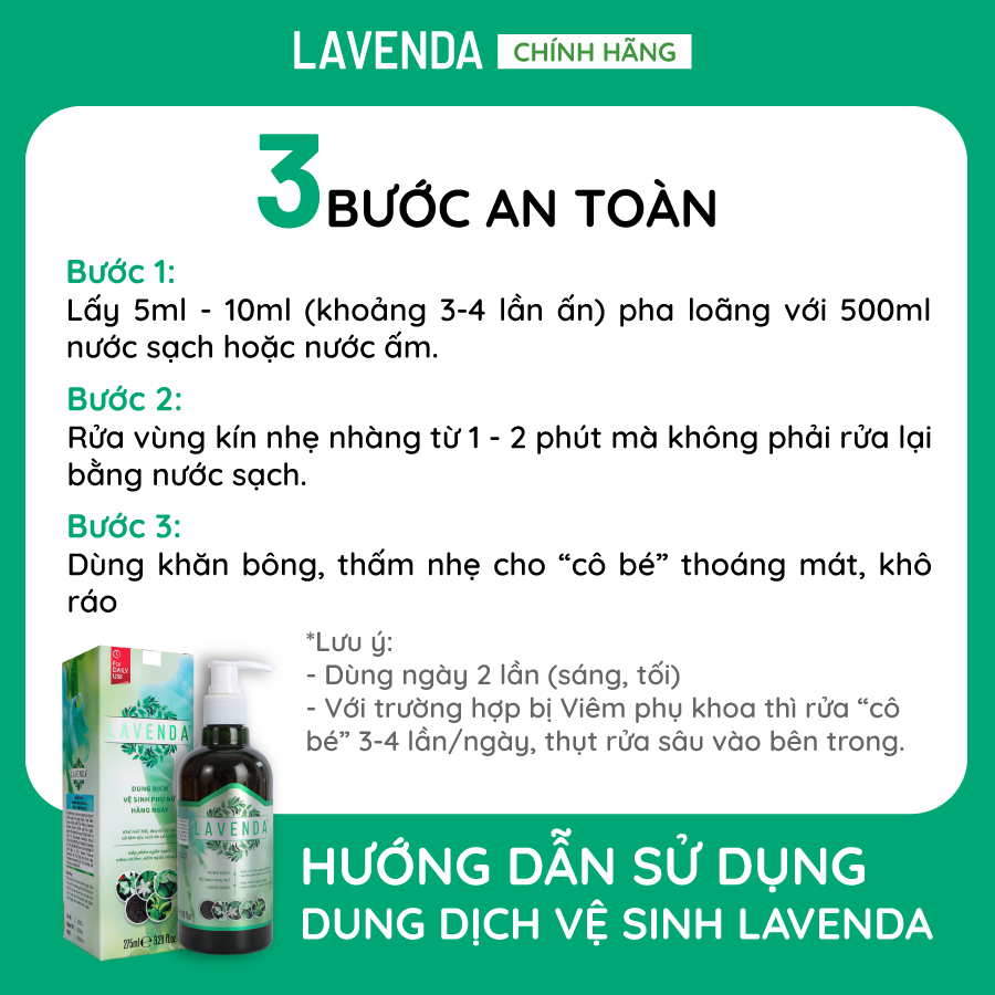 Combo khử nhanh Nấm ngứa, Khử mùi hôi, khí hư, Huyết trắng (1 xịt Lavenda 60 ml + 2 rửa Lavenda 275ml)