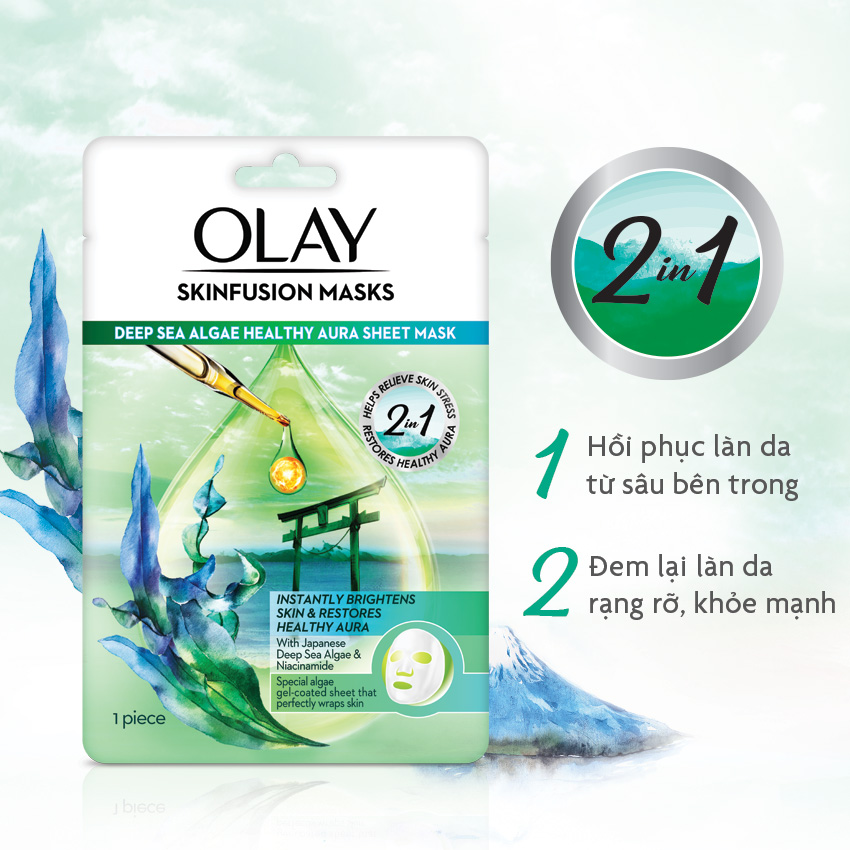 Mặt Nạ Dưỡng Da Olay Tinh Chất Tảo Biển