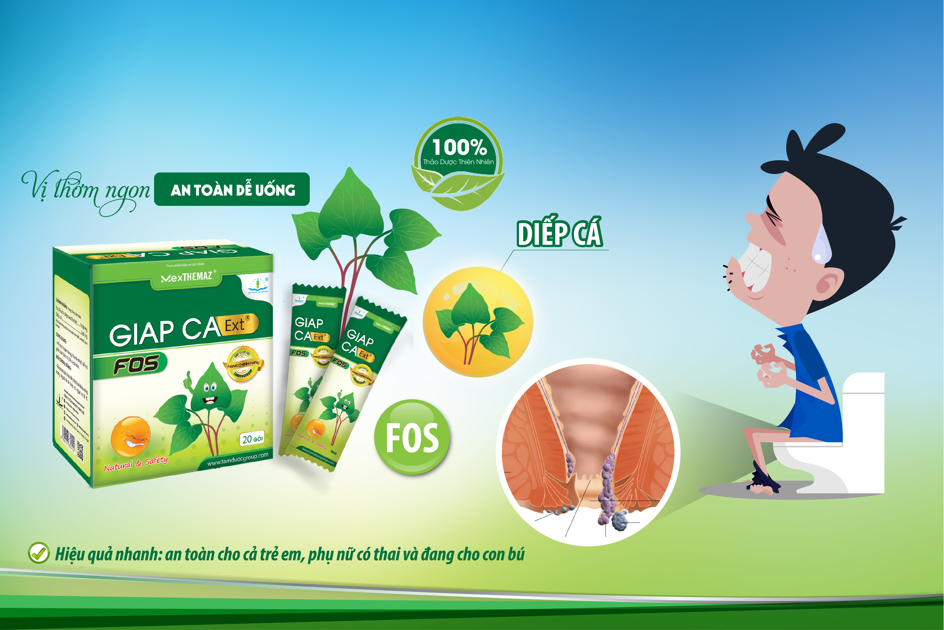 DUNG DỊCH GIẤP CÁ EXT FOS Hỗ Trợ Nhuận Tràng, Giảm Táo Bón, Trĩ, Tiêu Hoá Kém Cho Trẻ Em Và Người Lớn