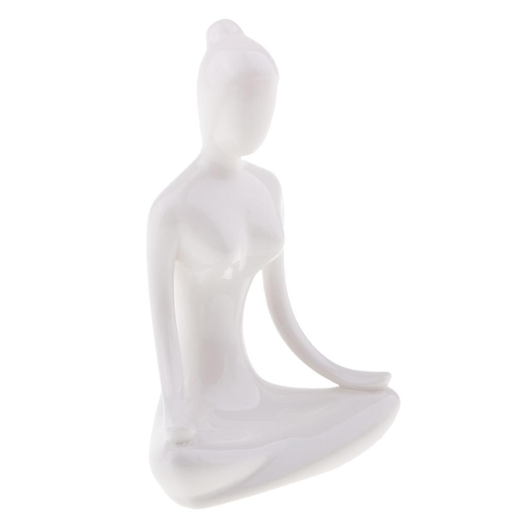 Meditation Yoga Pose Statue Figurine Resin Yoga Figure Sculpture Decoration