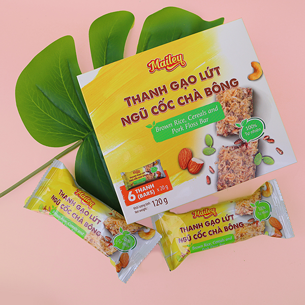 Thanh gạo lứt ngũ cốc chà bông Mailey hộp 120gr